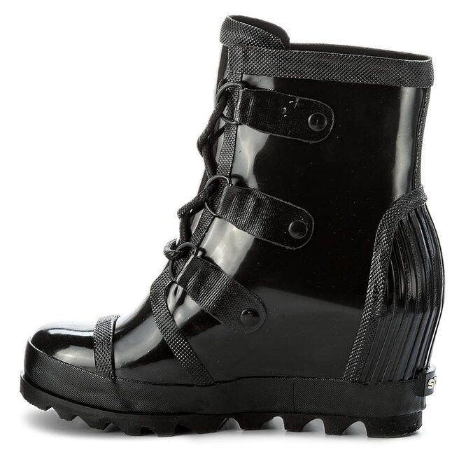 Zapatillas Sorel Joan Rain Wedge Gloss NL2524 Black Sea Salt 010