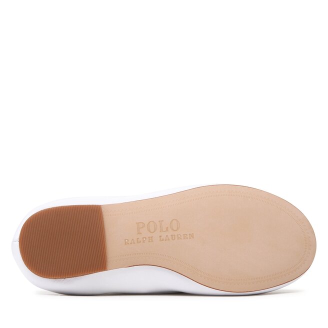 Polo Ralph Lauren Балеринки Polo Ralph Lauren Pony Ballet RF104211 White Leather