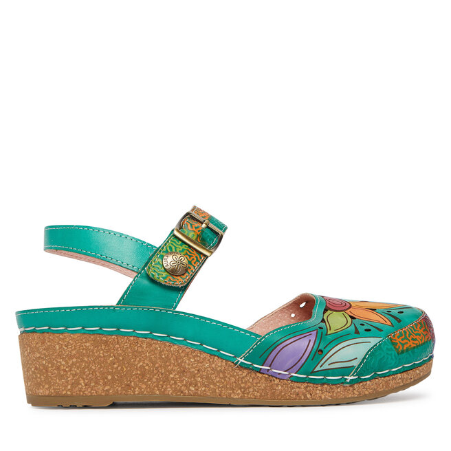 Sandały Laura Vita Facscineo 02 Zielony - kobiece