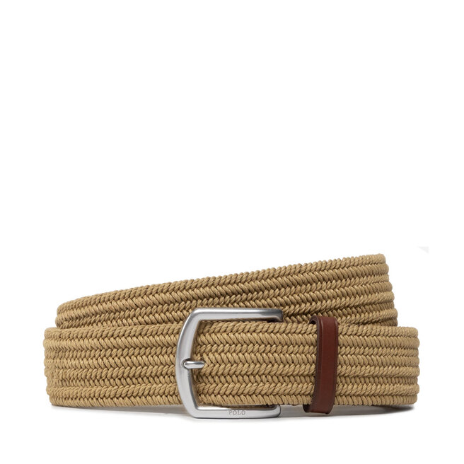 Pasek Męski Polo Ralph Lauren 35Mm Braid Stretch - Brązowy