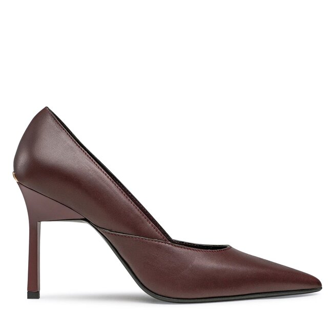 Calvin Klein Pantofi cu toc subțire Calvin Klein Geo Stiletto Pump 90 HW0HW01346 Decadent Chocolate GRV