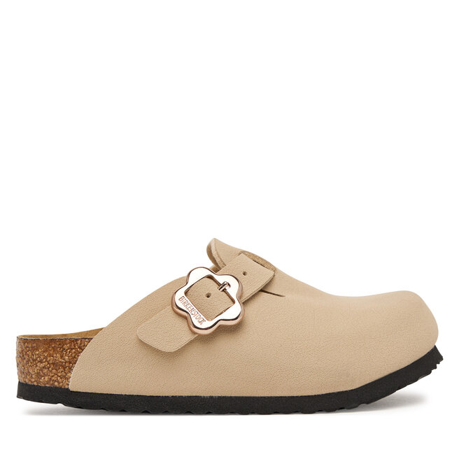Klapki Birkenstock Boston Flower Buckle 1030630 S Beżowy -