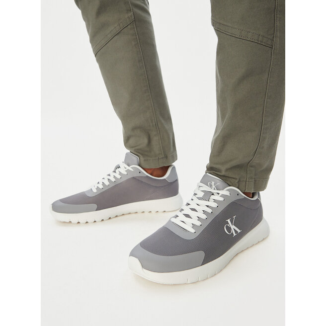 Sneakersy Calvin Klein 3 Eva Runner Mesh YM0YM01264 Szary