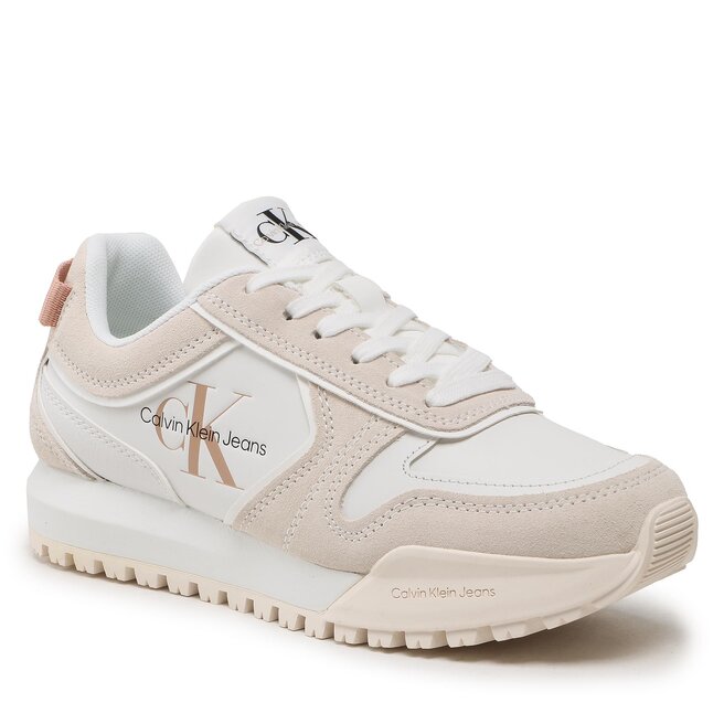 Sneakers Calvin Klein Jeans Toothy Runner Irregular Lines W YW0YW00934 White/Ancient White 0LA
