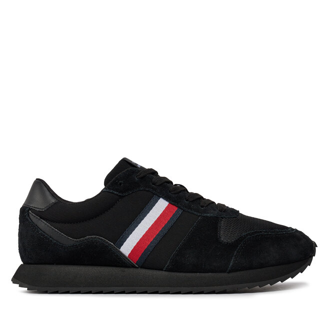 Sneakersy Tommy Hilfiger Runner Evo Mix Ess - Czarny