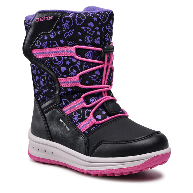 Μπότες Χιονιού Geox J Roby GB Wpf A J042UA 0BCMN C0922 S BlackFuchsia