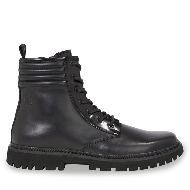 Calvin Klein Jeans Ghete Calvin Klein Jeans Eva Mid Laceup Boot Lth YM0YM00837 Triple Black 0GT