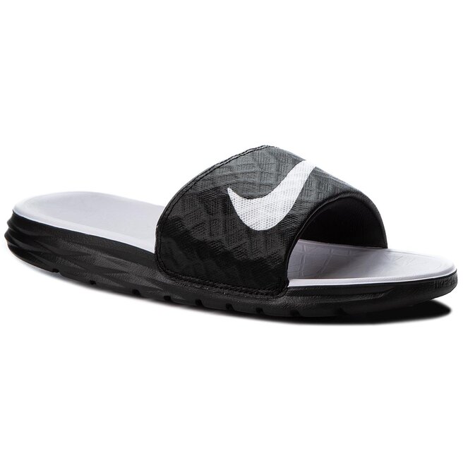 Nike Benassi Solarsoft 705475 010 Black/White • Www.zapatos.es