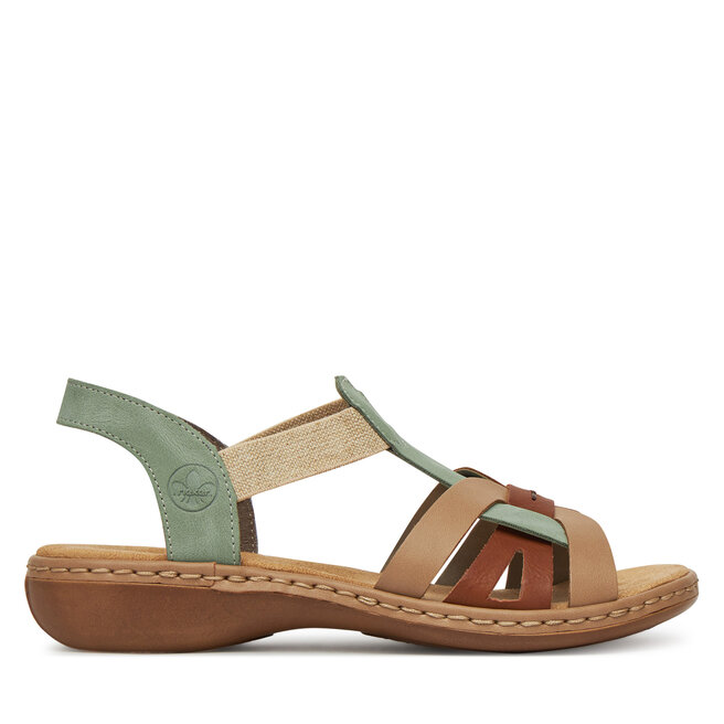 Sandały Rieker 65918-52 Zielony - kobiece