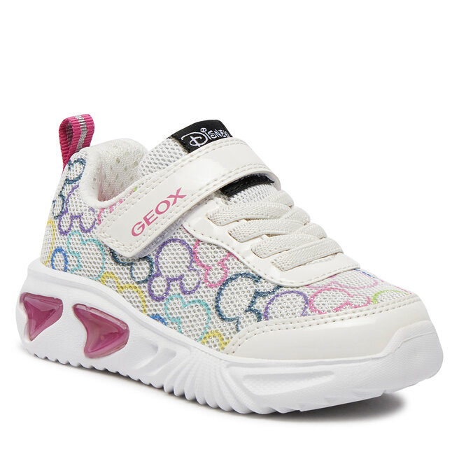 Geox J Assister Girl A - Sneakers Bambine/Ragazze, Gomma, Sintetico, Colore Bianco/Multicolor - Foto 3