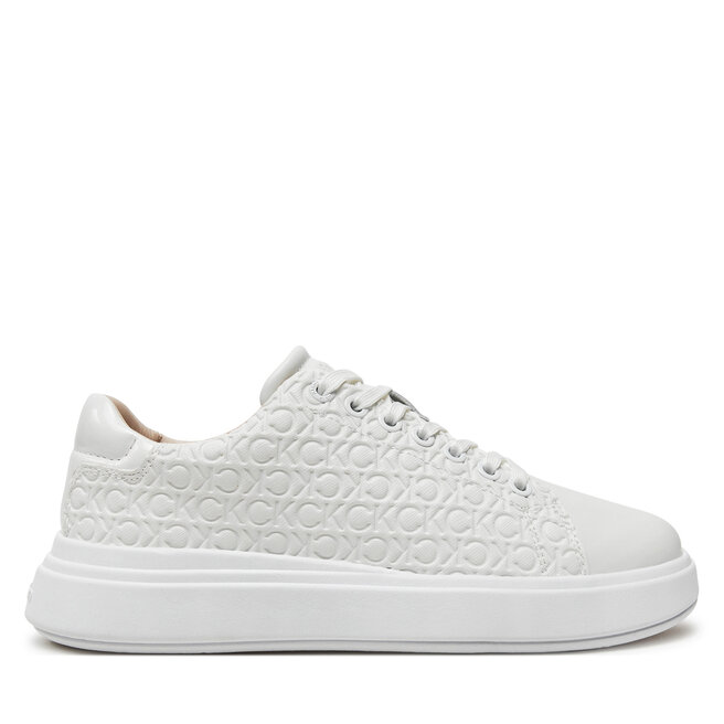Sneakersy Calvin Klein Cupsole Lace Up Saff Mono - Biały