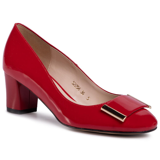 Sagan Halbschuhe Sagan 2256 Czerwony Lakier/Złoty