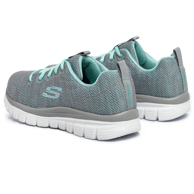 Skechers Pantofi Skechers Twisted Fortune 12614/GYMN Gray/Mint