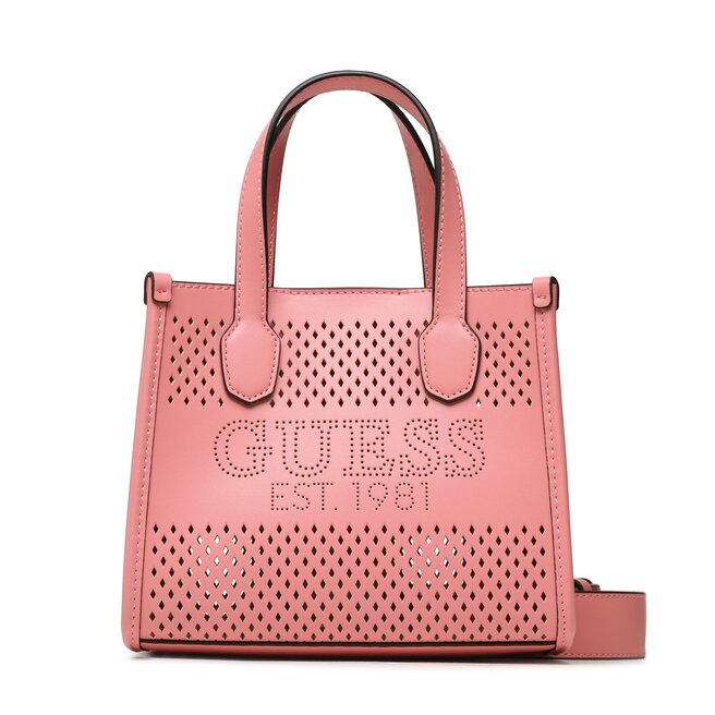 Geantă Guess Katey Perf (WH) Mini Bags HWWH87 69760 PIN