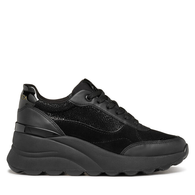 Sneakersy Geox D Spherica Ec13 D45WAA 0JS85 - Czarny