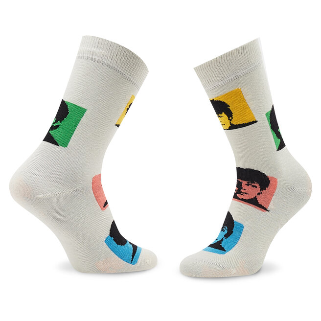 Happy Socks Σετ 4 ζευγάρια ψηλές κάλτσες unisex Happy Socks The Beathles XBEA09-0200 Έγχρωμο