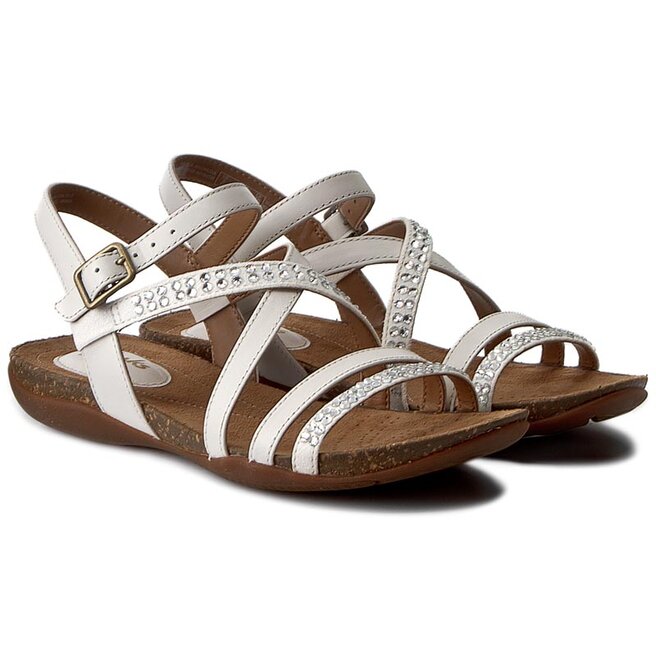 Clarks Autumn Peace 261238004 White Leather obuvki.bg