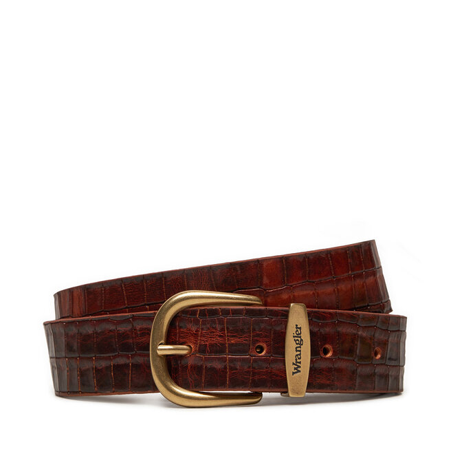 Pasek Męski Wrangler Alligator - Brązowy