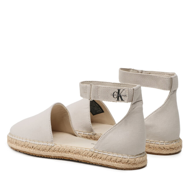 Calvin Klein Jeans Espadrile Calvin Klein Jeans Ankle Espadrille YW0YW01027 Eggshell ACF