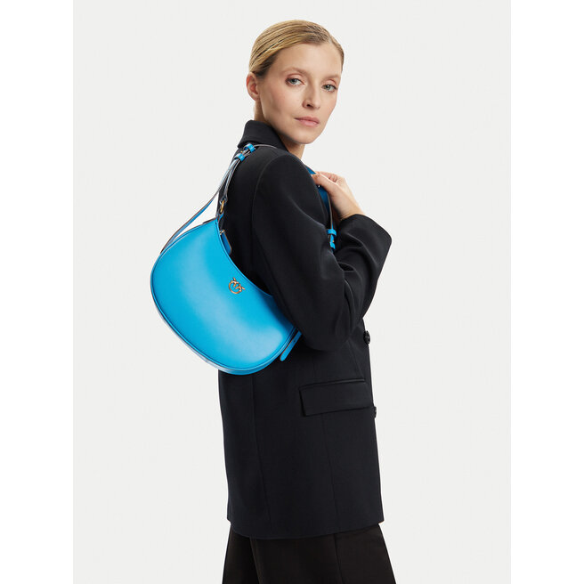 Torebka PINKO Half Moon Mini Fl Al 25-26 PLTT 102790 A0F1 Niebieski -