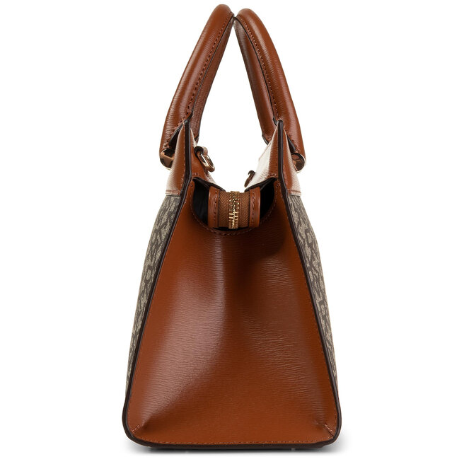 Handtasche DKNY Ava Satchel T&C Logo R93DJD67 Ecru/Crml 4EE eschuhe.de