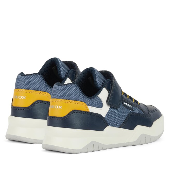 Geox Jongens J Perth Boy E Sneakers, Navy Lt Grey, 31 EU