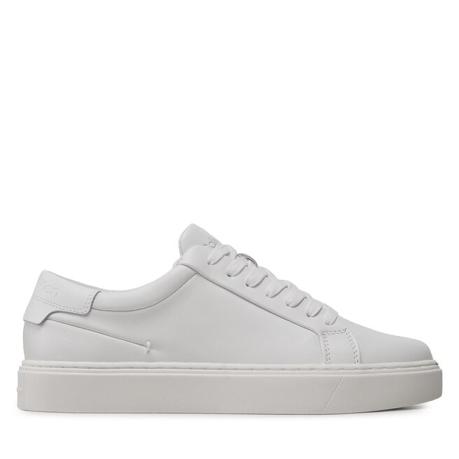 Sneakersy Calvin Klein Low Top Lace Up Lth Sm - Biały