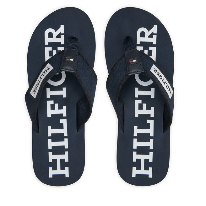 Japonki Tommy Hilfiger Patch Hilfiger Beach Sandal - Granatowy