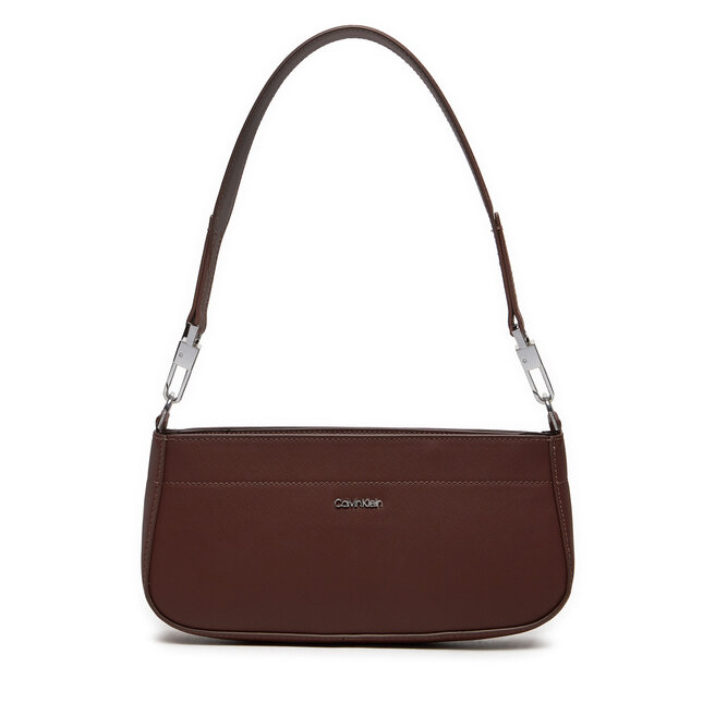 Torebka Calvin Klein Ck Business Shoulder Bag_Saf - Brązowy