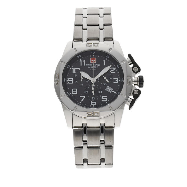Ceas Swiss Alpine Military 7063.9137 Black/Silver/Silver 7063.9137 imagine noua gjx.ro
