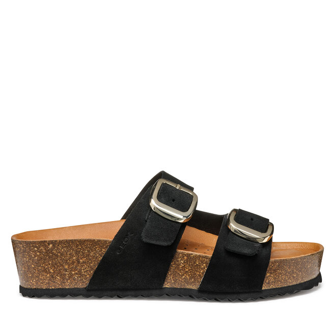 Klapki Geox D Brionia H D551DA 00022 - Czarny