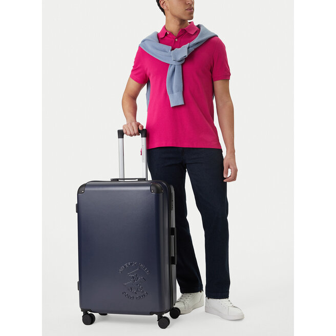Walizka duża Beverly Hills Polo Club CEO-BHPC-L-009-09-NAVY Granatowy -