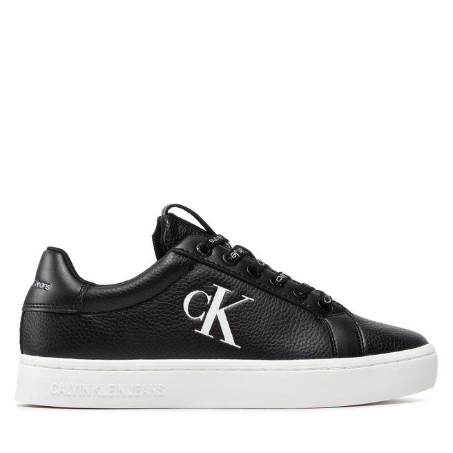 Calvin Klein Jeans Sneakers Calvin Klein Jeans Classic Cupsole Laceup Low Tu Lth YW0YW00829 Black/White 0GS