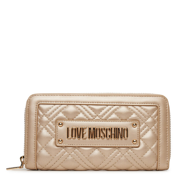 Duży Portfel Damski LOVE MOSCHINO - Złoty