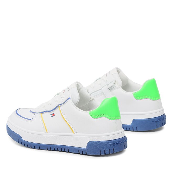 Tommy Hilfiger Sneakers Tommy Hilfiger Low Cut Lace-Up Sneaker T3X9-32873-1355 S White/Multicolor X256