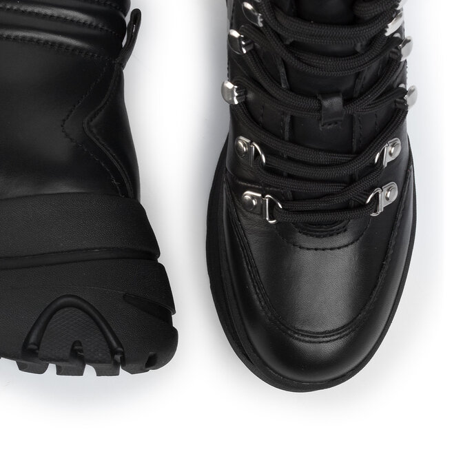 Botki Steve Madden Husky SM11000665 03001 017 Black Leather
