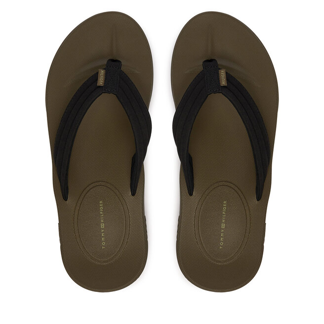Japonki Tommy Hilfiger Molded Hilfiger Lth Beach Sandal FM0FM05802 Czarny -