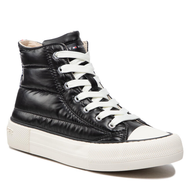 Teniși Tommy Hilfiger High Top Lace-Up Sneaker T3A9-32290-1437 S Black 999