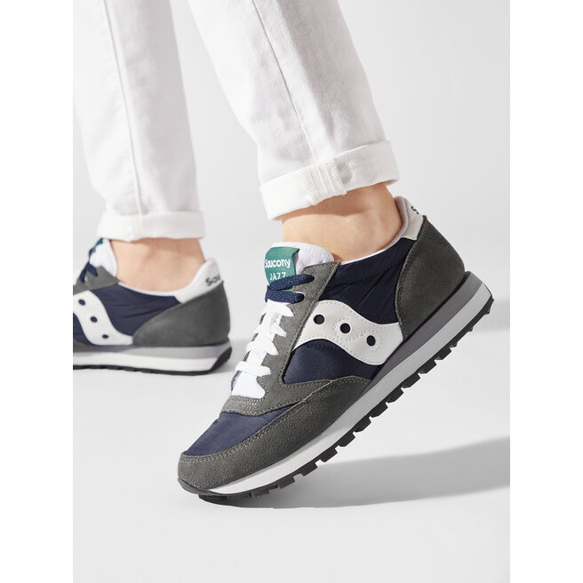 Saucony jazz grey navy hot sale