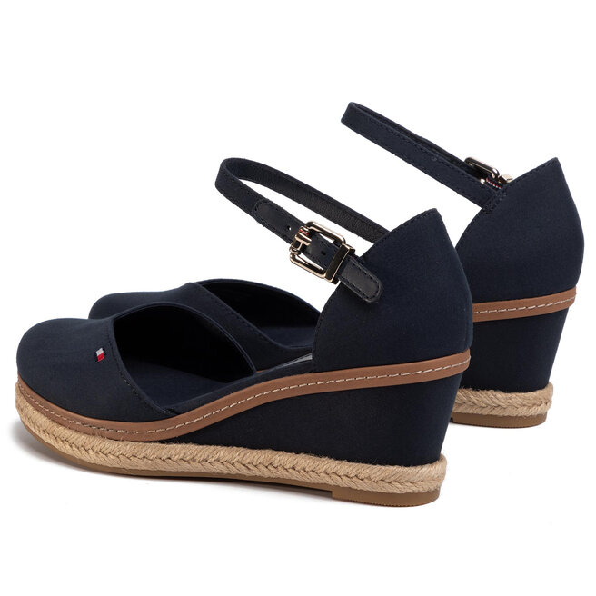 Tommy Hilfiger Espadrilky Tommy Hilfiger Basic Closed Toe Mid Wedge FW0FW04787 Desert Sky DW5