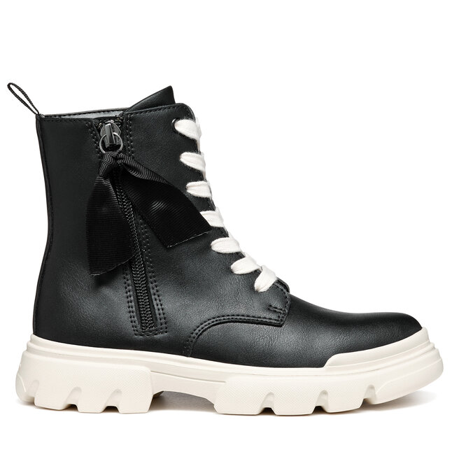 Kozaki Geox J Junette Girl J36HVG 000BC - M Czarny