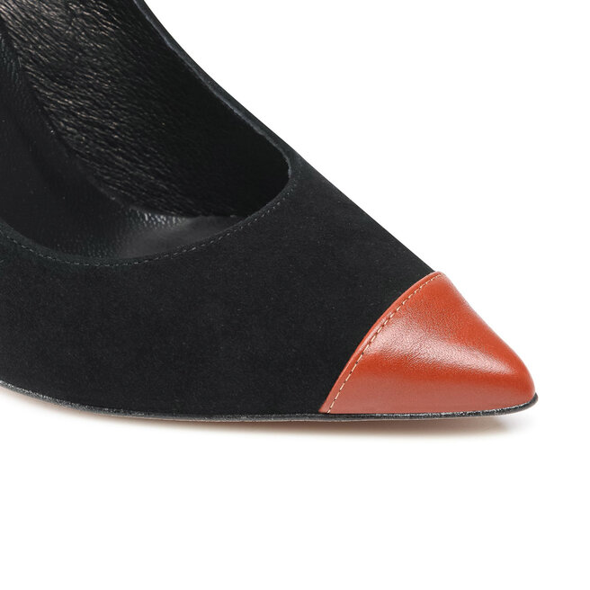 Baldowski Stilettos Baldowski D03701-1451-002 Skóra Koniak 98/Zamsz Czarny