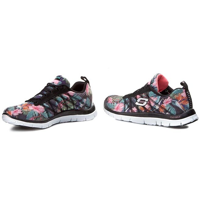 Skechers floral bloom black sales
