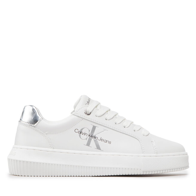 Calvin Klein Jeans Αθλητικά Calvin Klein Jeans Chunky Cupsole Laceup Mono Lth M YW0YW00833 White/Silver 0LB