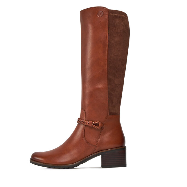 CAPRICE Stiefel Mit Blockabsatz – G-Weite, Leder-Textil-Mix Für Business & Alltag