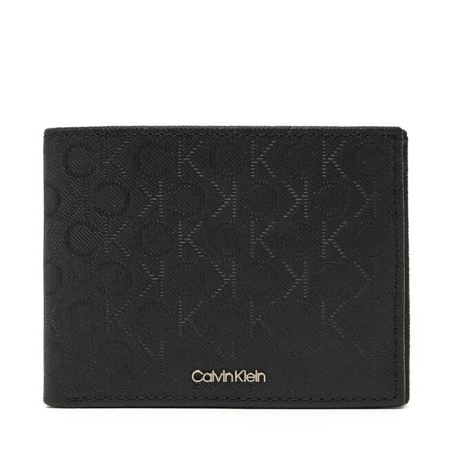 Duży Portfel Męski Calvin Klein Trifold 10Cc W/Coin - Czarny