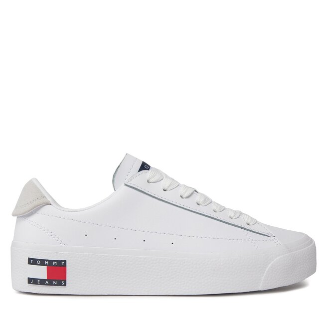Sneakersy Tommy Jeans Tjw Vulc Flatform Sneaker Ess - Biały