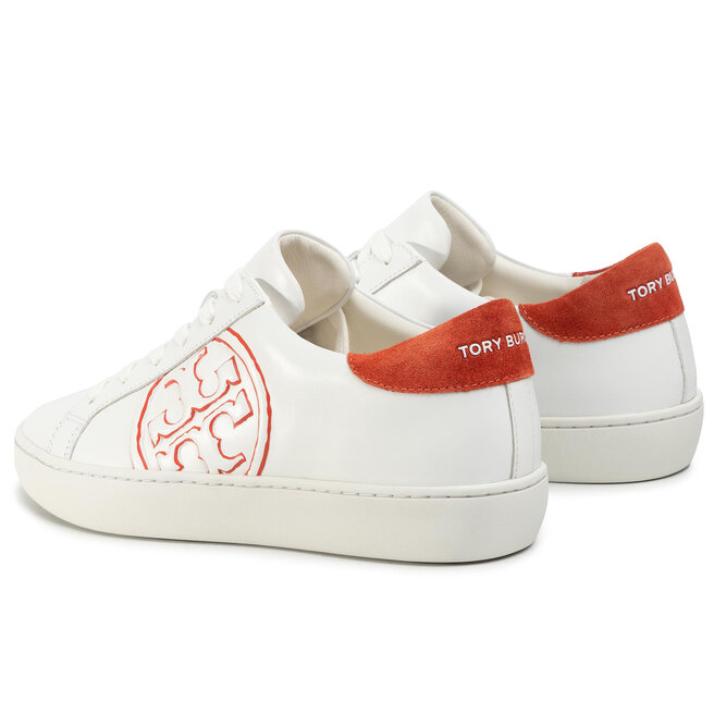 Sneakers Tory Burch T-Logo Sneaker 60847 Snow White/Canyon Orange 103 •  