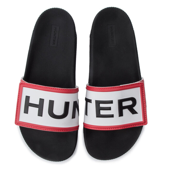 Klapki Hunter Org Adj Logo Slide WFD4018EVA Biały | eobuwie.com.pl