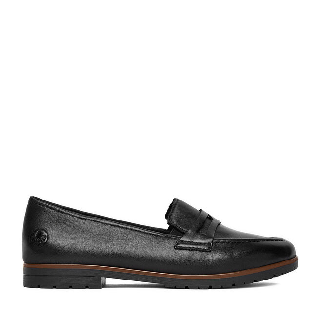 Loafersy Rieker 45300-02 Czarny - kobiece